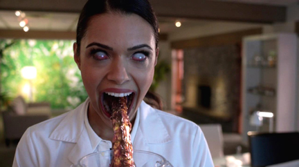 Maritza can't resist the containers of fat. Maritza can't resist the containers of fat.